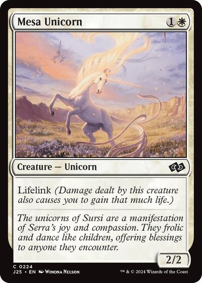 2024 Magic: The Gathering: Foundations Jumpstart (J25) - Mesa Unicorn (#224, Common) (, Near Mint)