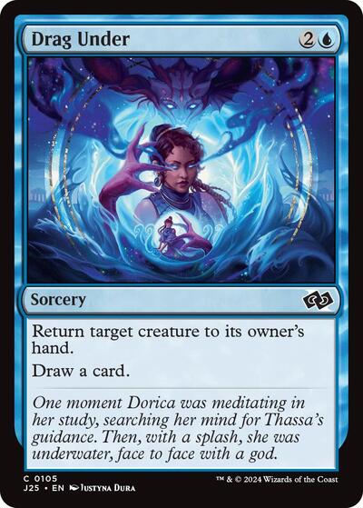 2024 Magic: The Gathering: Foundations Jumpstart (J25) - Drag Under (#105, Common) (, Near Mint)