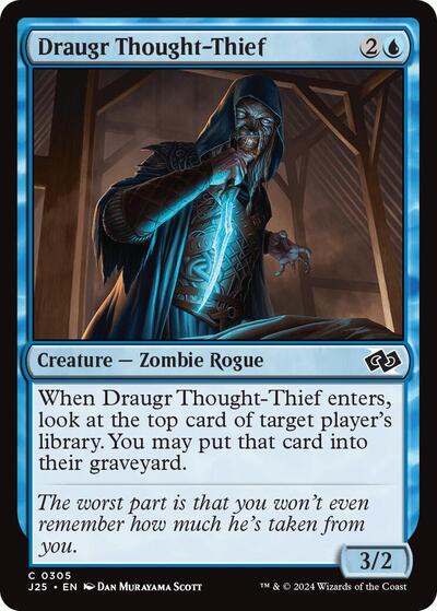 2024 Magic: The Gathering: Foundations Jumpstart (J25) - Draugr Thought Thief (#305, Common) (, Near Mint)