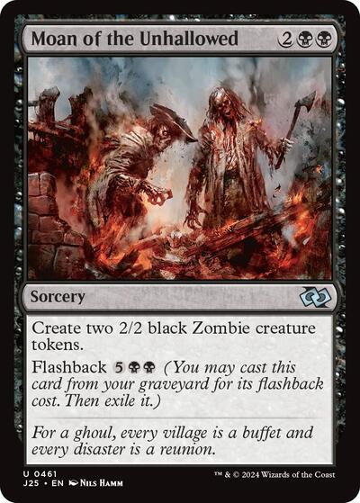 2024 Magic: The Gathering: Foundations Jumpstart (J25) - Moan of the Unhallowed (#461, Uncommon) (, Near Mint)