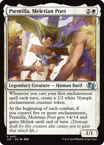 2024 Magic: The Gathering: Foundations Jumpstart (J25) - Psemilla Meletian Poet Anime (#31, Uncommon) (, Near Mint)