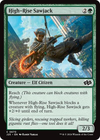 2024 Magic: The Gathering: Foundations Jumpstart (J25) - High Rise Sawjack (#670, Common) (, Near Mint)