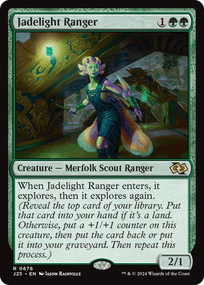 2024 Magic: The Gathering: Foundations Jumpstart (J25) - Jadelight Ranger (#676, Rare) (, Near Mint)