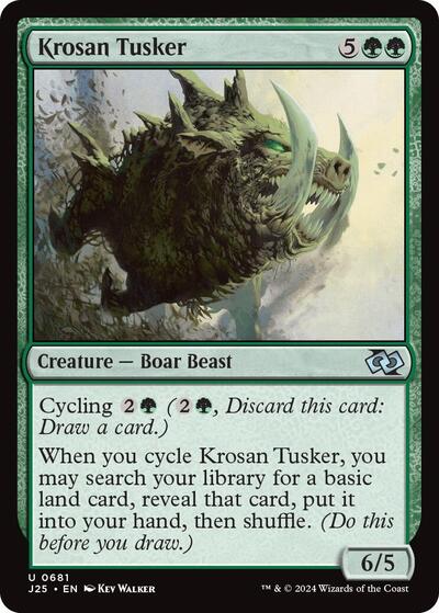 2024 Magic: The Gathering: Foundations Jumpstart (J25) - Krosan Tusker (#681, Uncommon) (, Near Mint)