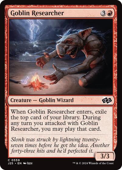 2024 Magic: The Gathering: Foundations Jumpstart (J25) - Goblin Researcher (#559, Common) (, Near Mint)