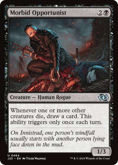 2024 Magic: The Gathering: Foundations Jumpstart (J25) - Morbid Opportunist (#464, Uncommon) (, Near Mint)