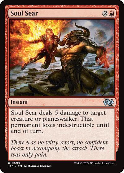 2024 Magic: The Gathering: Foundations Jumpstart (J25) - Soul Sear (#599, Uncommon) (, Near Mint)