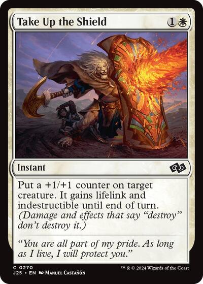 2024 Magic: The Gathering: Foundations Jumpstart (J25) - Take Up the Shield (#270, Common) (, Near Mint)