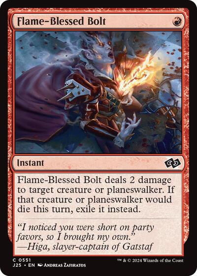 2024 Magic: The Gathering: Foundations Jumpstart (J25) - Flame Blessed Bolt (#551, Common) (, Near Mint)