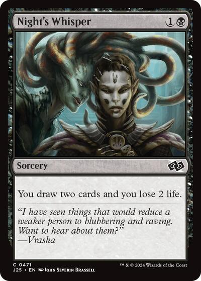 2024 Magic: The Gathering: Foundations Jumpstart (J25) - Nights Whisper (#471, Common) (, Near Mint)