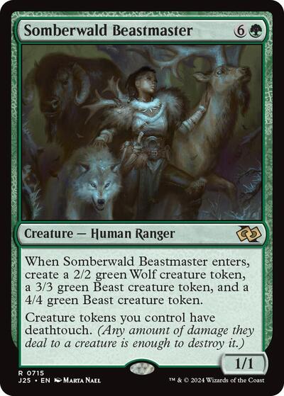 2024 Magic: The Gathering: Foundations Jumpstart (J25) - Somberwald Beastmaster (#715, Rare) (, Near Mint)