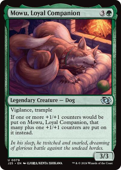 2024 Magic: The Gathering: Foundations Jumpstart (J25) - Mowu Loyal Companion Anime (#79, Uncommon) (, Near Mint)