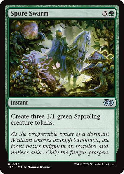 2024 Magic: The Gathering: Foundations Jumpstart (J25) - Spore Swarm (#717, Uncommon) (, Near Mint)