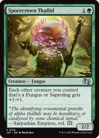 2024 Magic: The Gathering: Foundations Jumpstart (J25) - Sporecrown Thallid (#718, Uncommon) (, Near Mint)