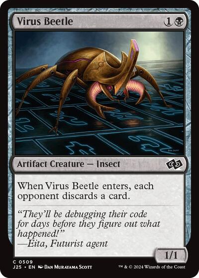 2024 Magic: The Gathering: Foundations Jumpstart (J25) - Virus Beetle (#509, Common) (, Near Mint)