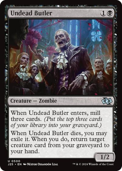 2024 Magic: The Gathering: Foundations Jumpstart (J25) - Undead Butler (#500, Uncommon) (, Near Mint)