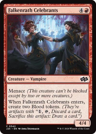 2024 Magic: The Gathering: Foundations Jumpstart (J25) - Falkenrath Celebrants (#542, Common) (, Near Mint)