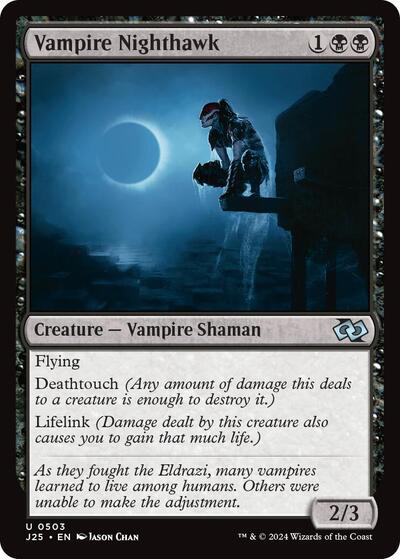 2024 Magic: The Gathering: Foundations Jumpstart (J25) - Vampire Nighthawk (#503, Uncommon) (, Near Mint)