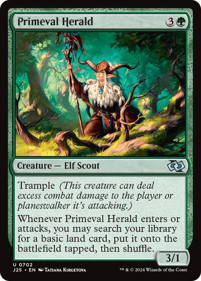 2024 Magic: The Gathering: Foundations Jumpstart (J25) - Primeval Herald (#702, Uncommon) (, Near Mint)