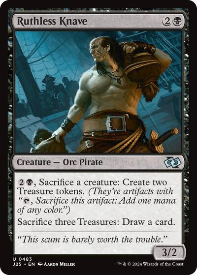 2024 Magic: The Gathering: Foundations Jumpstart (J25) - Ruthless Knave (#483, Uncommon) (, Near Mint)