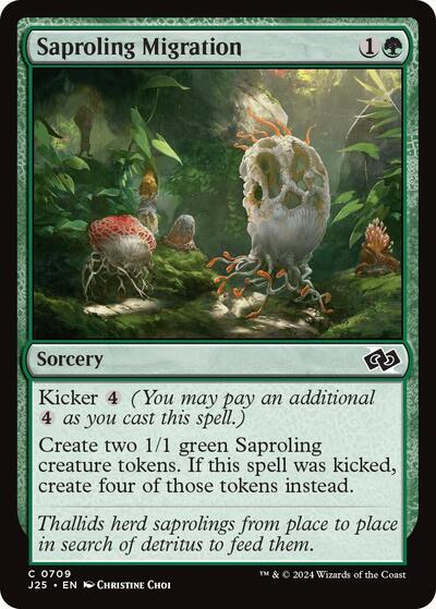 2024 Magic: The Gathering: Foundations Jumpstart (J25) - Saproling Migration (#709, Common) (, Near Mint)