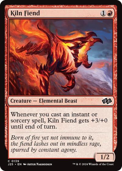 2024 Magic: The Gathering: Foundations Jumpstart (J25) - Kiln Fiend (#139, Common) (, Near Mint)