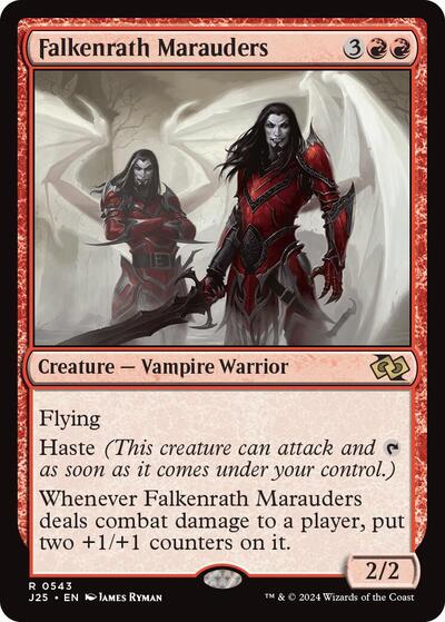 2024 Magic: The Gathering: Foundations Jumpstart (J25) - Falkenrath Marauders (#543, Rare) (, Near Mint)