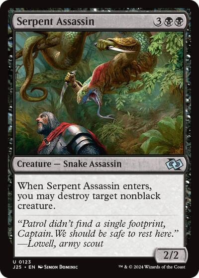 2024 Magic: The Gathering: Foundations Jumpstart (J25) - Serpent Assassin (#123, Uncommon) (, Near Mint)