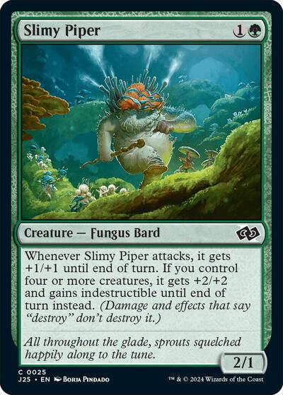 2024 Magic: The Gathering: Foundations Jumpstart (J25) - Slimy Piper (#25, Common) (, Near Mint)