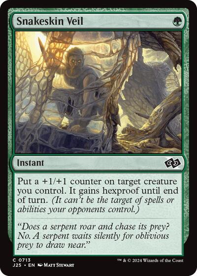 2024 Magic: The Gathering: Foundations Jumpstart (J25) - Snakeskin Veil (#713, Common) (, Near Mint)