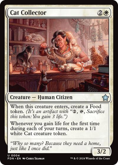 2024 Magic: The Gathering: Foundations (FDN) - Cat Collector (#4, Uncommon) (, Near Mint)