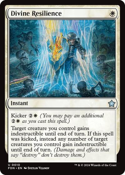 2024 Magic: The Gathering: Foundations (FDN) - Divine Resilience (#10, Uncommon) (, Near Mint)