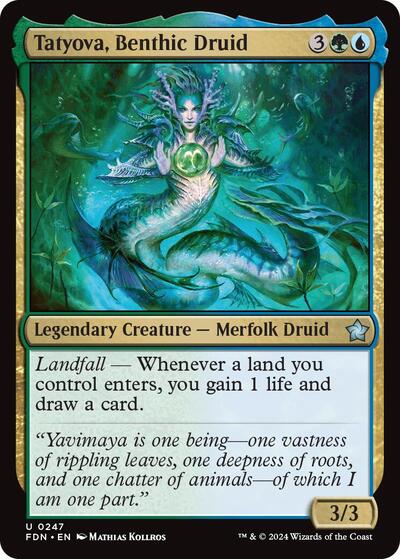 2024 Magic: The Gathering: Foundations (FDN) - Tatyova Benthic Druid (#247, Uncommon)