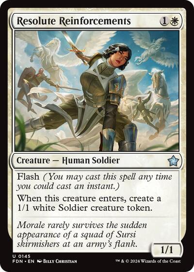 2024 Magic: The Gathering: Foundations (FDN) - Resolute Reinforcements (#145, Uncommon) (Foil, Near Mint)