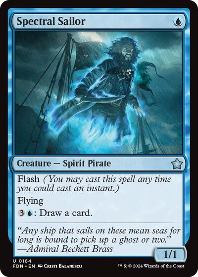 2024 Magic: The Gathering: Foundations (FDN) - Spectral Sailor 0164 (#164, Uncommon)