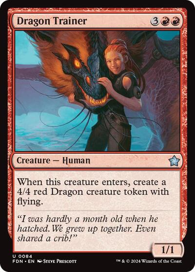 2024 Magic: The Gathering: Foundations (FDN) - Dragon Trainer (#84, Uncommon) (Foil, Near Mint)