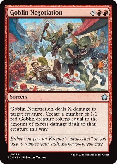 2024 Magic: The Gathering: Foundations (FDN) - Goblin Negotiation (#88, Uncommon)