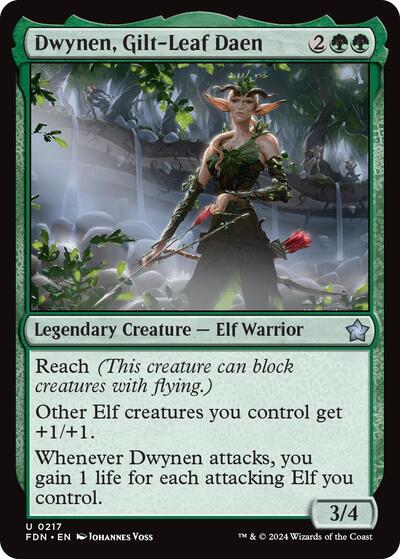 2024 Magic: The Gathering: Foundations (FDN) - Dwynen Gilt Leaf Daen (#217, Uncommon) (, Near Mint)