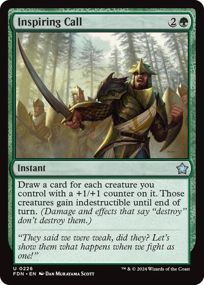 2024 Magic: The Gathering: Foundations (FDN) - Inspiring Call (#226, Uncommon) (, Near Mint)