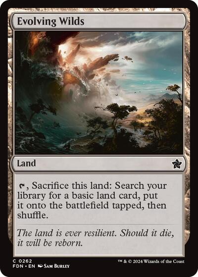 2024 Magic: The Gathering: Foundations (FDN) - Evolving Wilds (#262, Common) (, Near Mint)