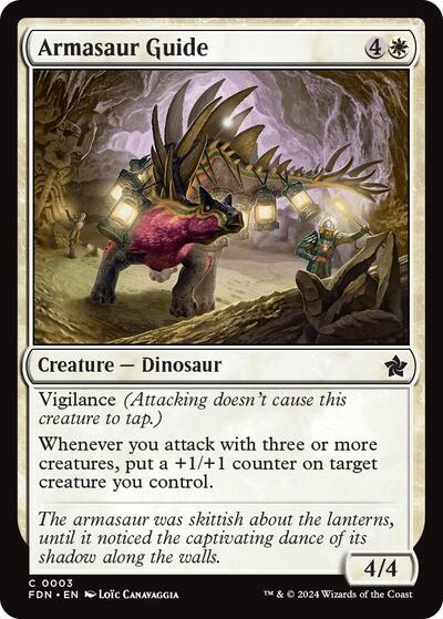 2024 Magic: The Gathering: Foundations (FDN) - Armasaur Guide (#3, Common) (Foil, Near Mint)