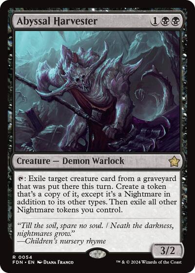 2024 Magic: The Gathering: Foundations (FDN) - Abyssal Harvester (#54, Rare)