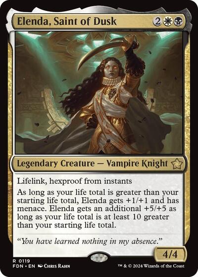 2024 Magic: The Gathering: Foundations (FDN) - Elenda Saint of Dusk (#119, Rare) (, Near Mint)