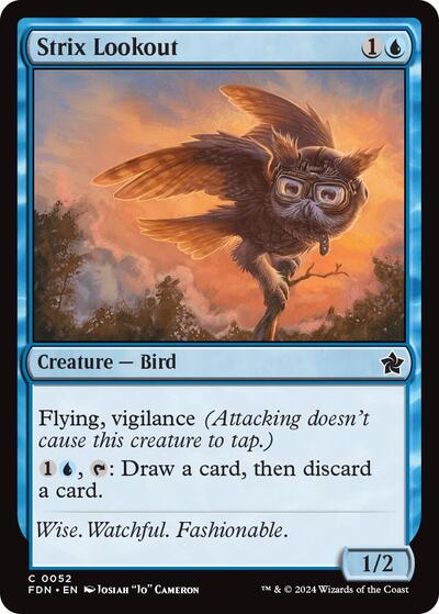 2024 Magic: The Gathering: Foundations (FDN) - Strix Lookout 0052 (#52, Common) (Foil, Near Mint)