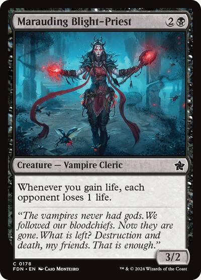 2024 Magic: The Gathering: Foundations (FDN) - Marauding Blight Priest (#178, Common)