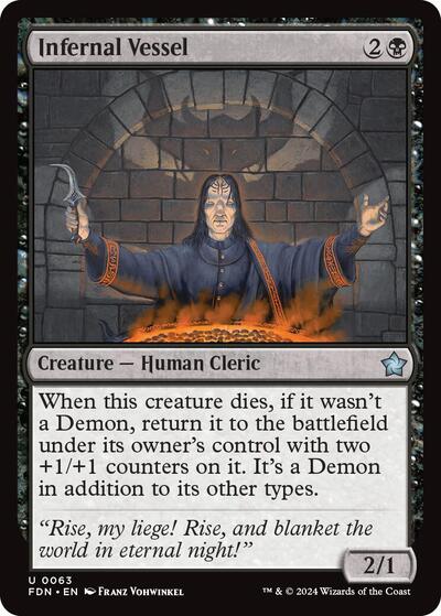 2024 Magic: The Gathering: Foundations (FDN) - Infernal Vessel (#63, Uncommon) (, Near Mint)