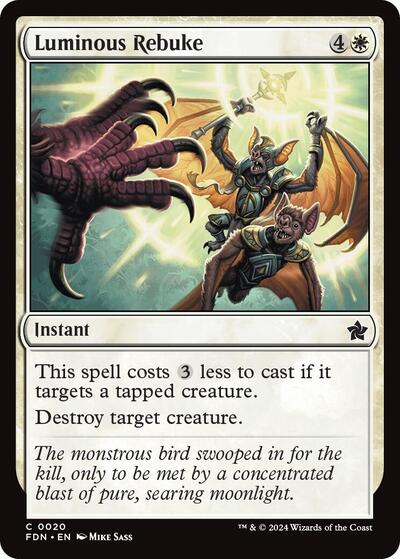 2024 Magic: The Gathering: Foundations (FDN) - Luminous Rebuke (#20, Common) (Foil, Near Mint)