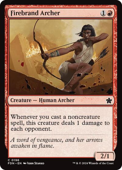 2024 Magic: The Gathering: Foundations (FDN) - Firebrand Archer (#196, Common)
