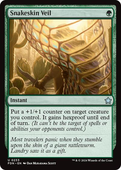 2024 Magic: The Gathering: Foundations (FDN) - Snakeskin Veil (#233, Uncommon)