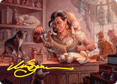 2024 Magic: The Gathering: Art Series: Foundations (ASFDN) - Cat Collector Art Card 1 54 Gold Stamped Signature (#1, Special) (, Near Mint)